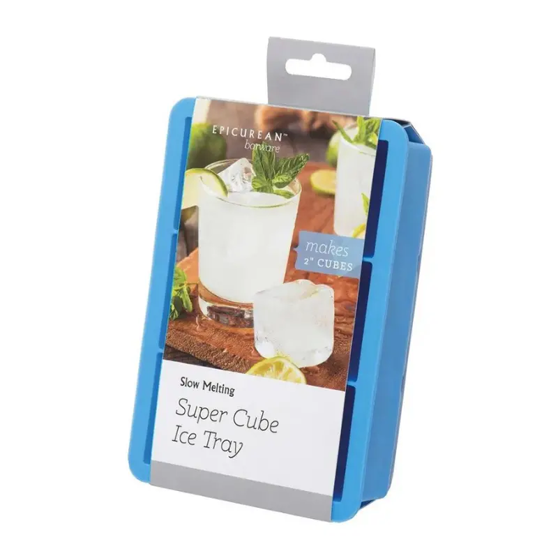 Eddingtons Super Large Ice Cube Tray – 6-Cavity Blue Silicone Mold 2