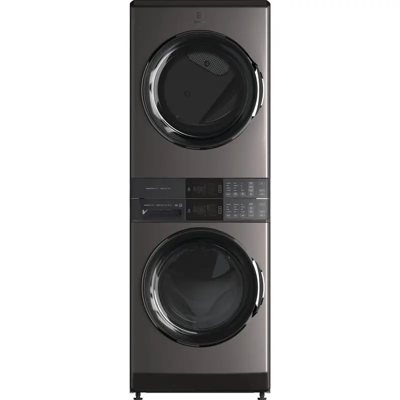 Electrolux Elte760Cat Laundry Tower: 5.2 Cu. Ft. Front Load Washer & 8 Cu. Ft. Electric Dryer In Black 1