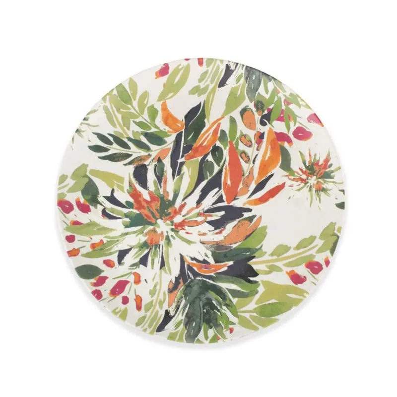 Epicurean Mediterranean Garden Side Plate Featuring Leaf Motif 1