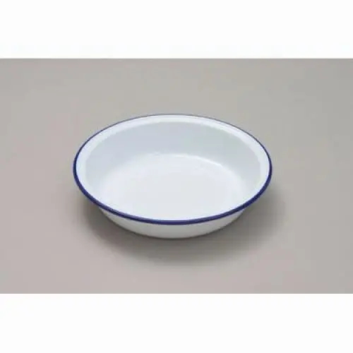 Falcon Enamel Pie Dish – 22 Cm Round (Blue & White) 1