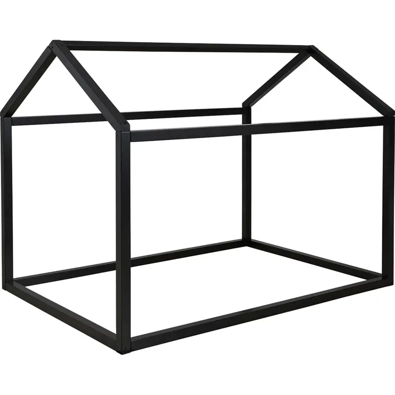Flannibrook Full-Size House Bed Frame – Low-Profile Platform Design 1