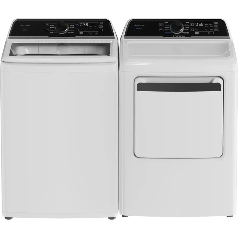 Frigidaire Flvw7523Bw Top-Load Washer And Flve752Cbw Dryer Combo – White 1