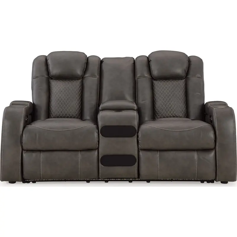 Fyne-Dyme Console Loveseat With Power Recline Function 1