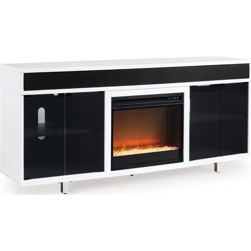 Gardoni Tv Stand Featuring Built-In Electric Fireplace 1