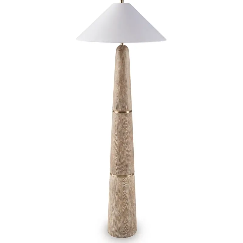Gasparleigh Adjustable Floor Lamp With Fabric Shade 1