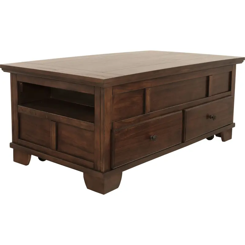Gately Lift-Top Cocktail Table With Hidden Storage Compartment 1