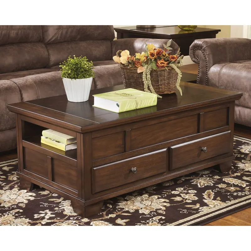 Gately Lift-Top Cocktail Table With Hidden Storage Compartment 2