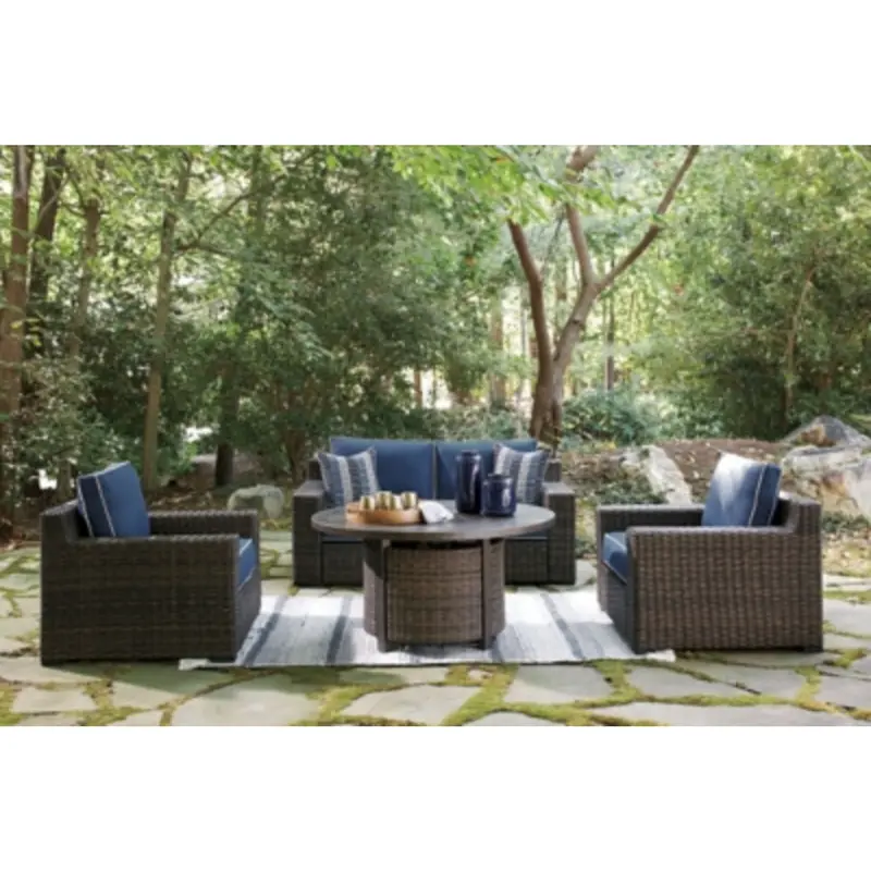 Grasson Lane 4-Piece Outdoor Patio Set – Wicker Seating With Cushioned Comfort 2