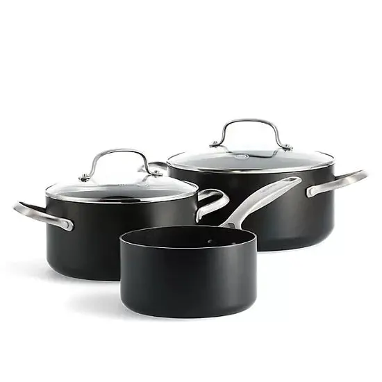 Greenpan Copenhagen 3-Piece Stainless Steel Saucepan Set (1.5L, 2.5L, 3.5L) 1
