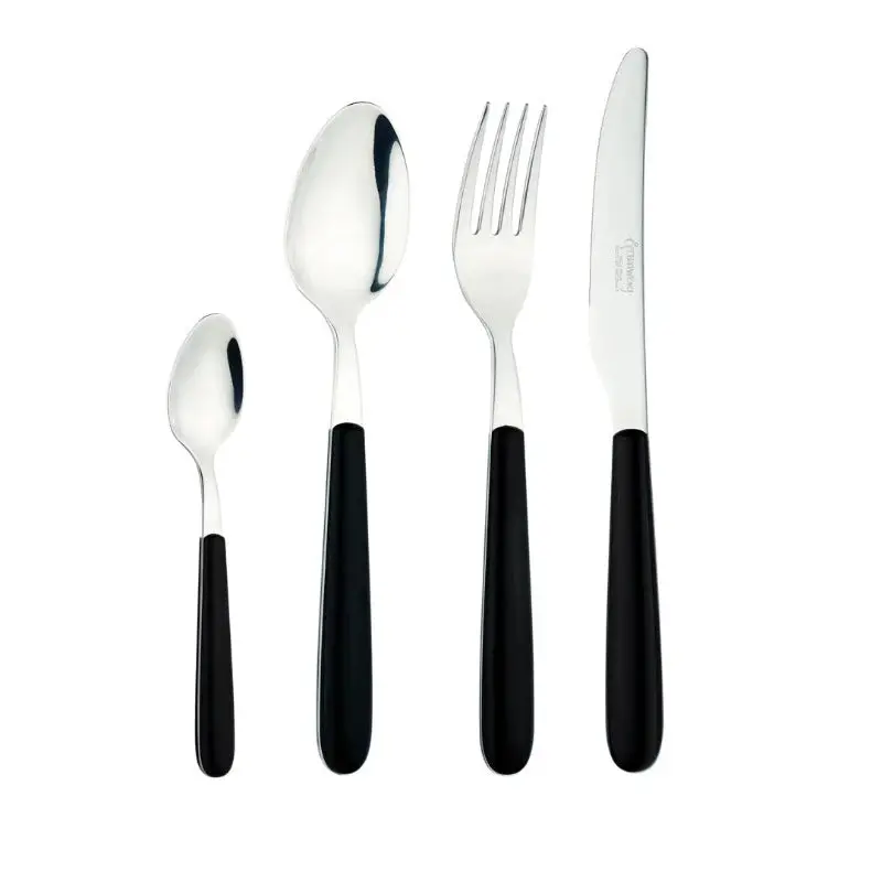 Grunwerg Greenwork Furnace Black 24-Piece Cutlery Set 1