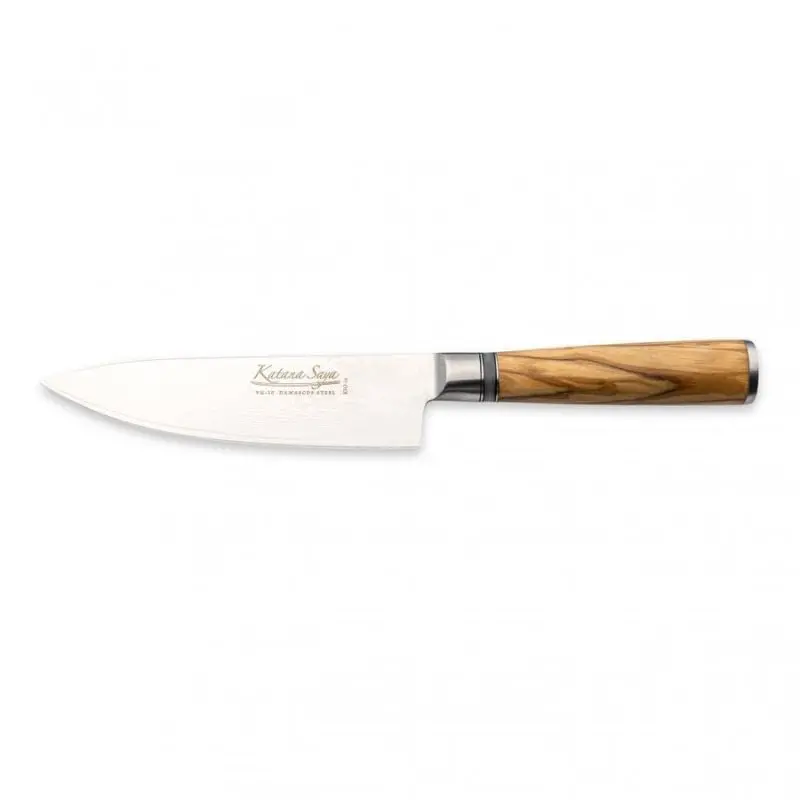 Grunwerg Katana 15Cm Chef’S Knife With Saya Sheath – Japanese-Style Forged Blade 1