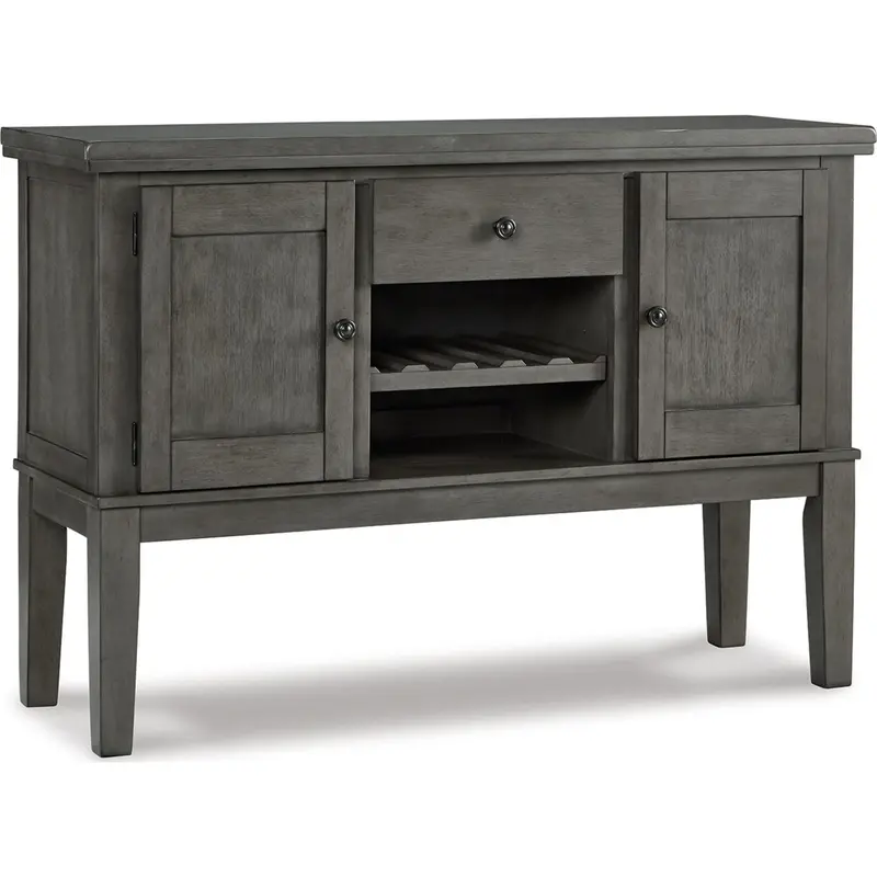 Hallanden Contemporary Dining Server – Open & Closed Shelving Design 1