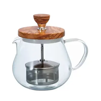 Hario Teaor Wood Pull-Up Tea Maker – 450Ml Compact Version 1
