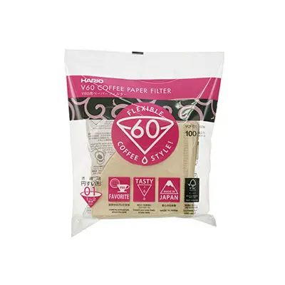 Hario V60 Paper Filters – Size 01, Standard Pack 1