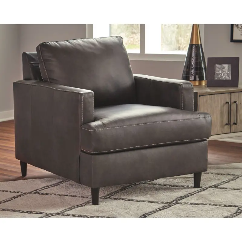 Hettinger Upholstered Accent Chair With Walnut Legs 2
