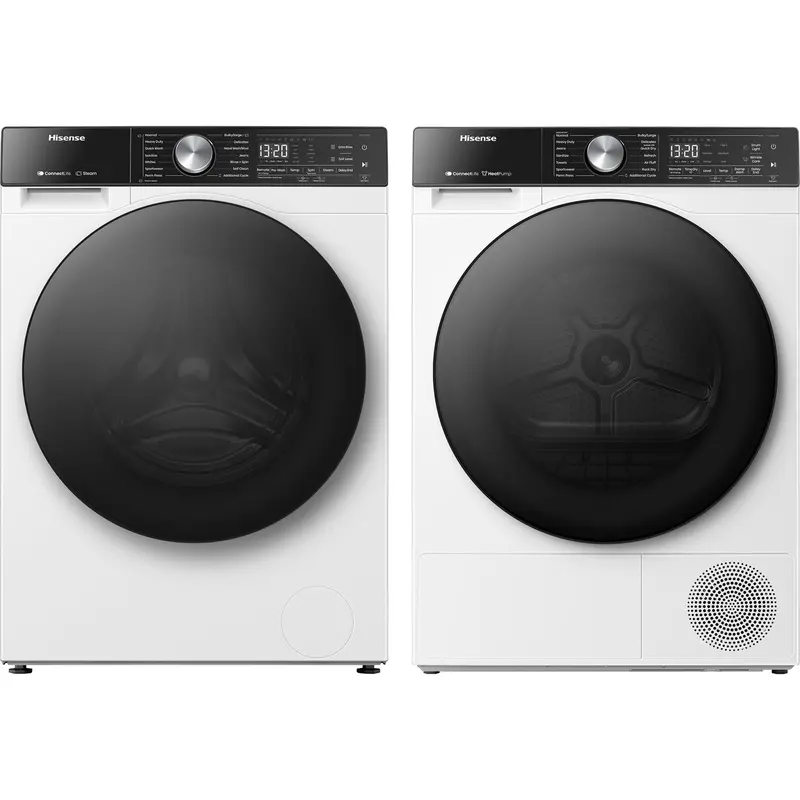 Hisense Wf5S2845Bw-Dh5S452Bw Front-Load Washer And Dryer Pair In White 1