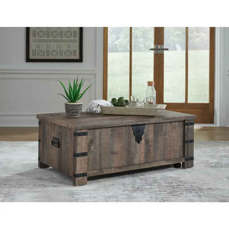 Hollum Lift-Top Coffee Table With Hidden Storage Compartment 2
