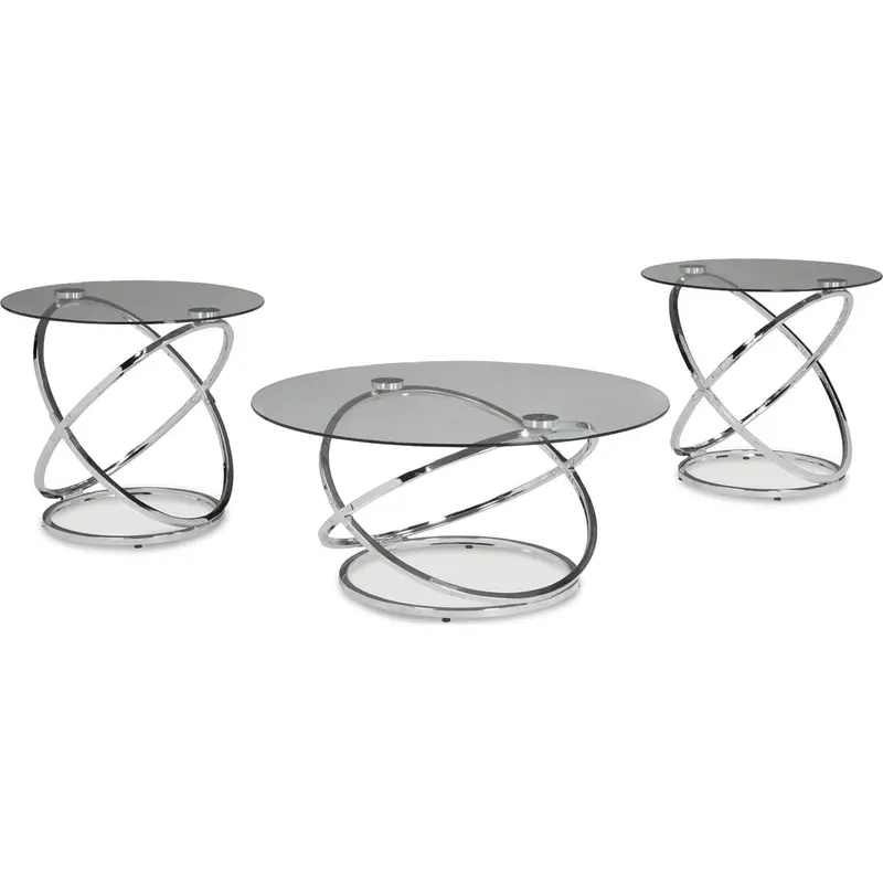 Hollynyx Nesting Occasional Table Set – Three-Tiered Wood Design 1