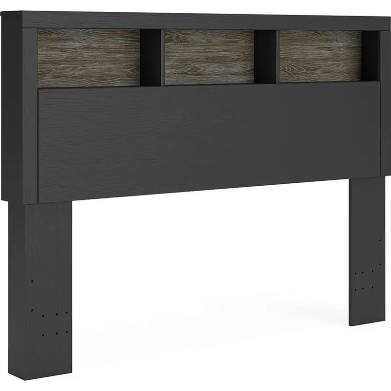 Jonnifer Queen-Sized Bookcase Headboard With Shelving 1