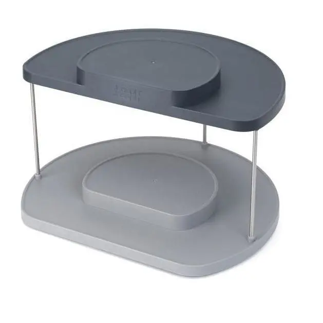Joseph Joseph Cupboardstore 2-Tier Rotating Kitchen Organizer – Grey 1