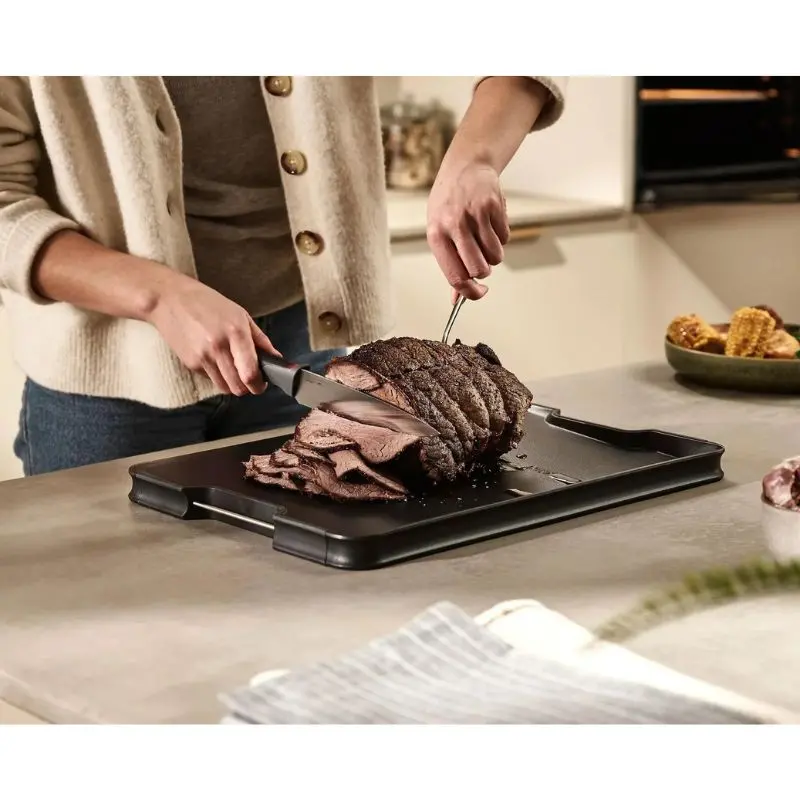 Joseph Joseph Cut & Carve Board – Extra-Large Black Bamboo Serving & Prep Board 2
