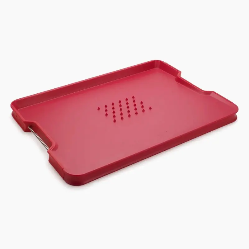Joseph Joseph Cut & Carve Board – Extra-Large Red Bamboo Serving & Prep Board 1