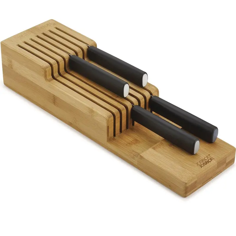 Joseph Joseph Drawerstore Bamboo Knife Organizer – 2-Tier In-Drawer Storage System 1