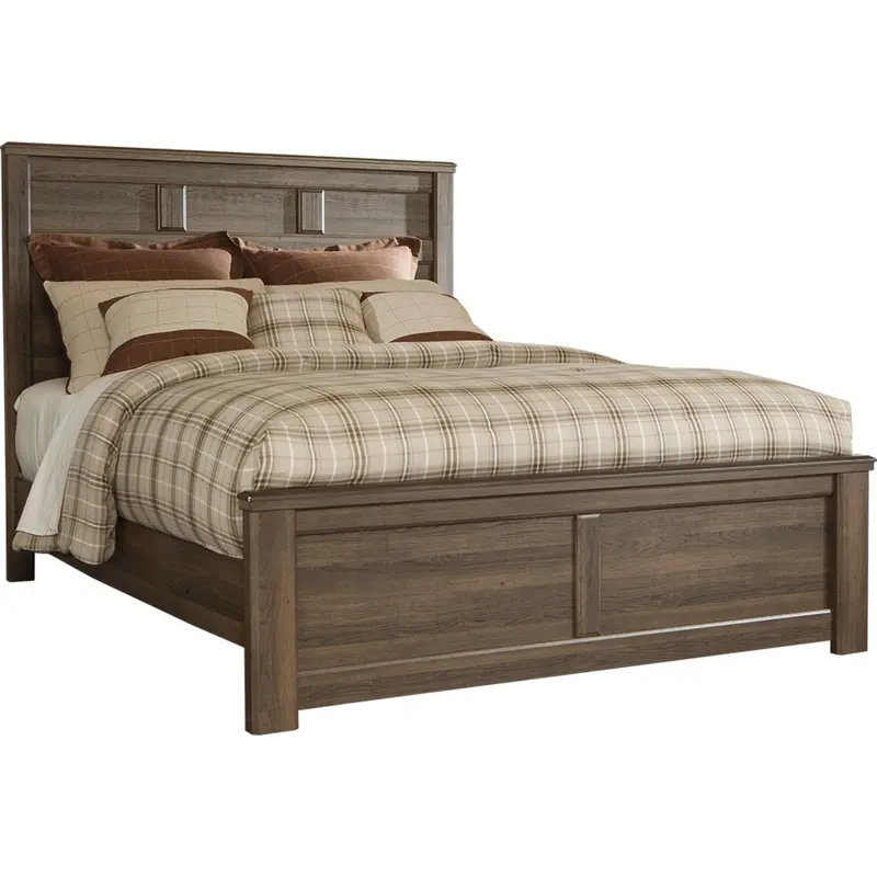 Juararo Solid Wood Panel Bed – Minimalist Platform Design 1