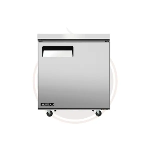 Juneau 27-Inch Single-Door Stainless Steel Undercounter Refrigerator – 3.4 Cu. Ft., 115V 1