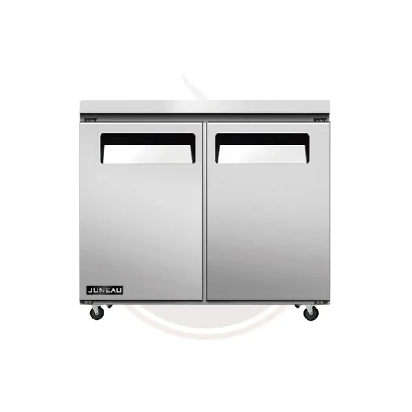 Juneau 36-Inch Double-Door Stainless Steel Undercounter Freezer – 4.9 Cu. Ft. (138 L), 115V 1