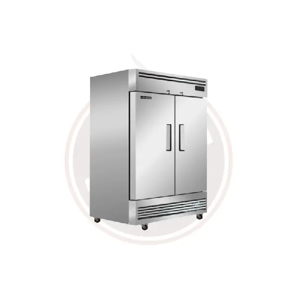 Juneau 54-Inch Two-Door Stainless Steel Reach-In Refrigerator – 39 Cu. Ft. Capacity, 115V, 410W 1