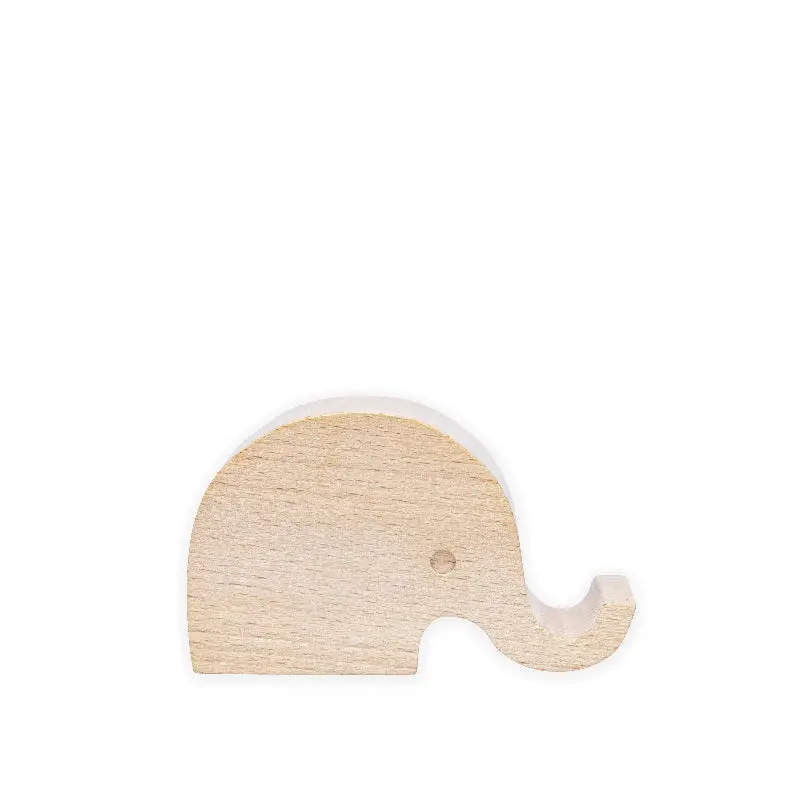 Kikkerland Beechwood Elephant Phone Stand – Natural Wood Desk Accessory 1