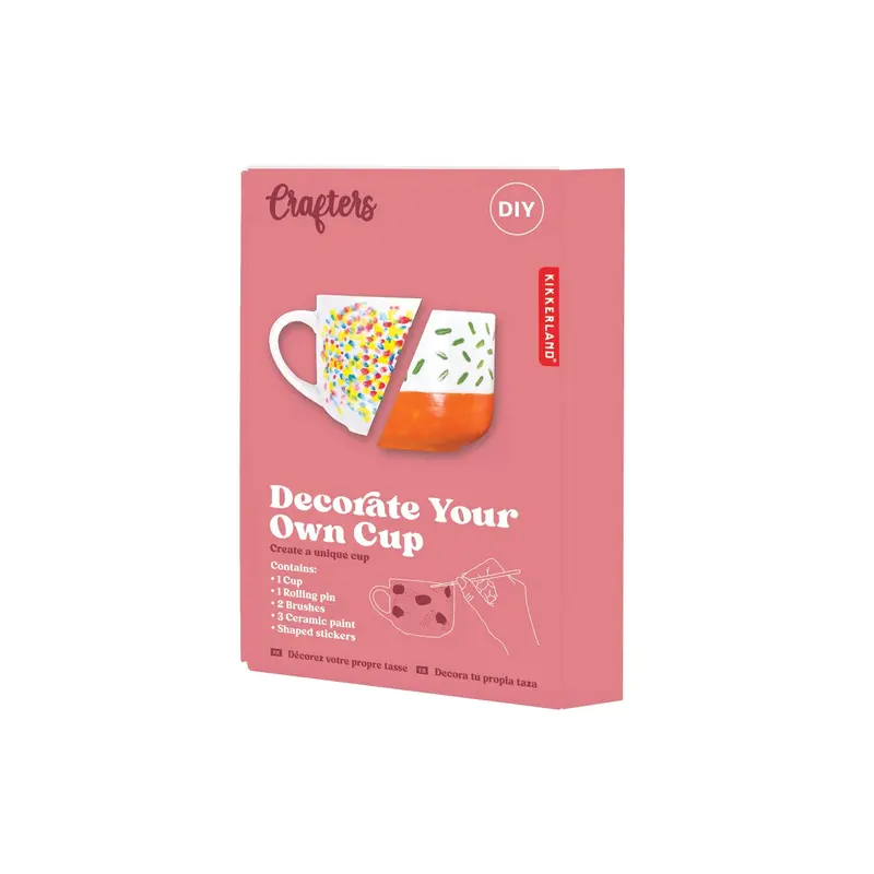 Kikkerland Diy Decorate-Your-Own Ceramic Cup Kit 1