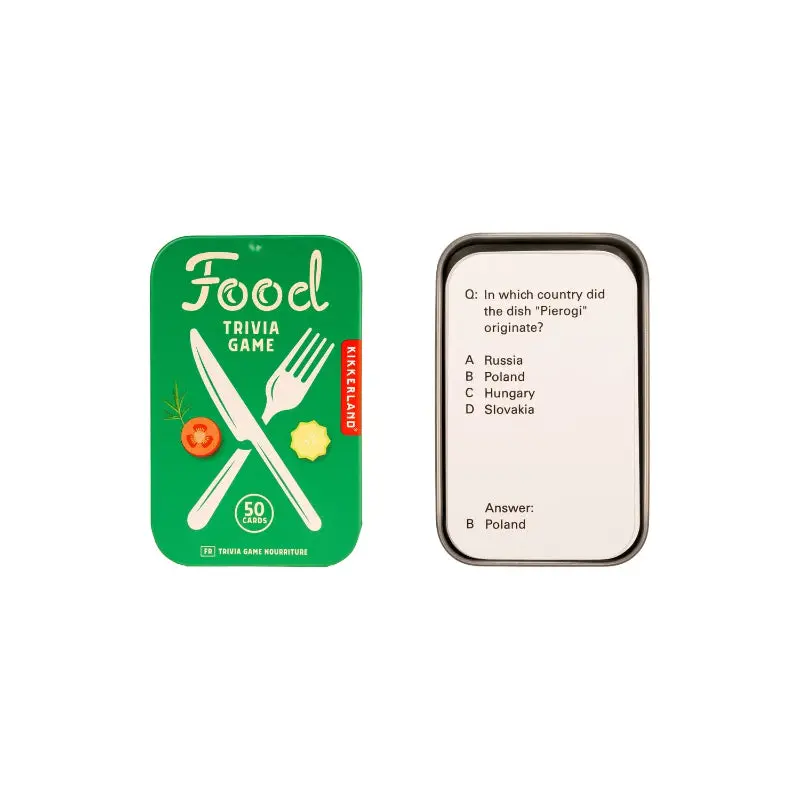 Kikkerland Foodie Trivia Board Game 1