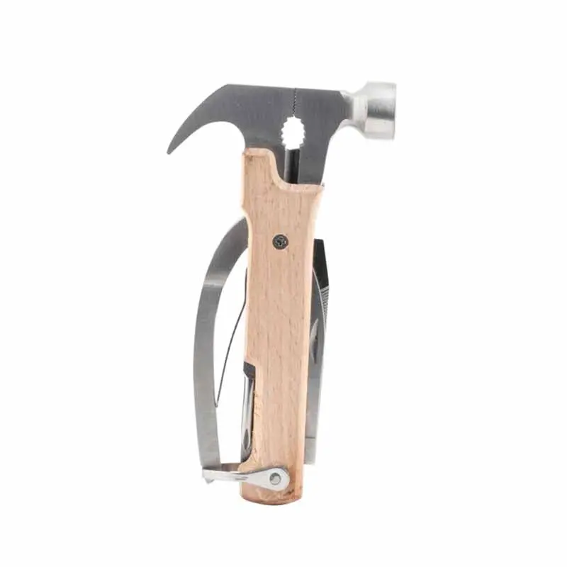 Kikkerland Multi-Function Wooden Hammer Tool – Compact Diy Aid 1