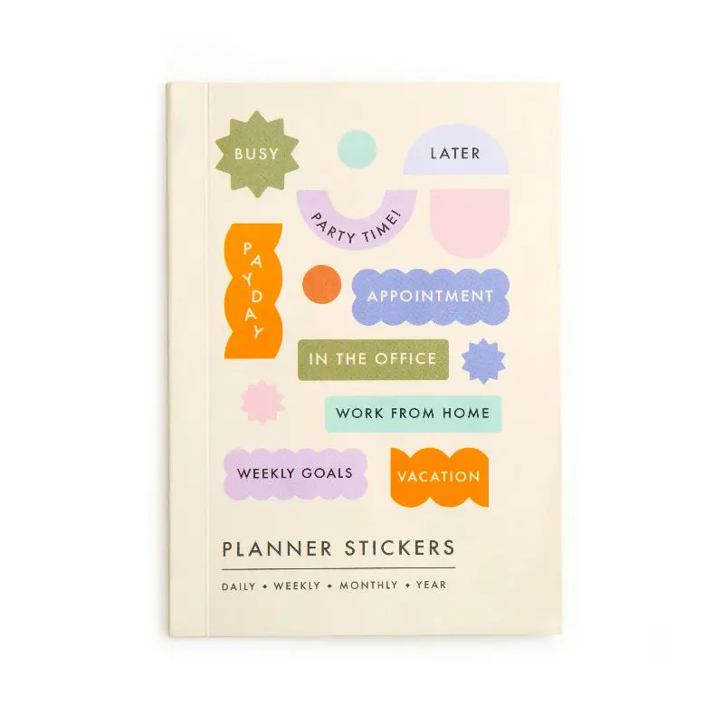 Kikkerland Planner Sticker Pack – Assorted Themed Decorative Labels For Organizers 1