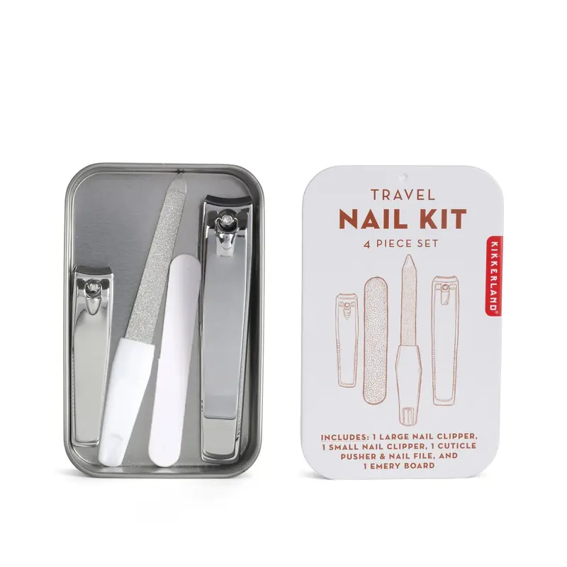 Kikkerland Travel Nail Care Kit – Compact Grooming Set With Stainless Tools 1