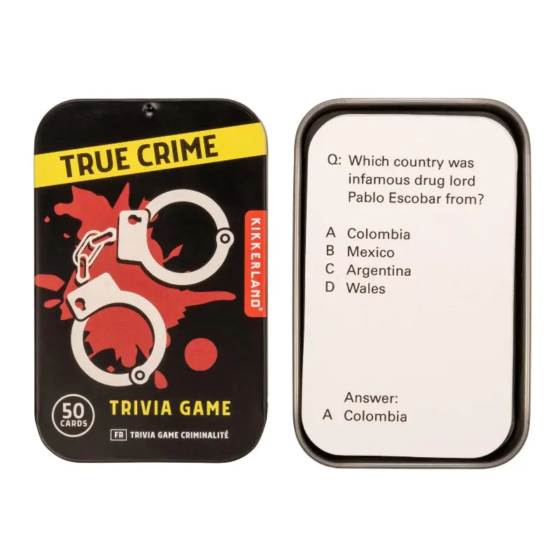 Kikkerland True Crime Trivia Card Game 1