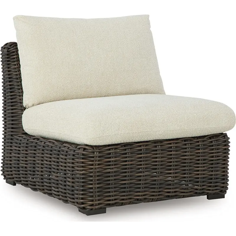 Kimora Outdoor Modular Armless Seat With Cushion 1