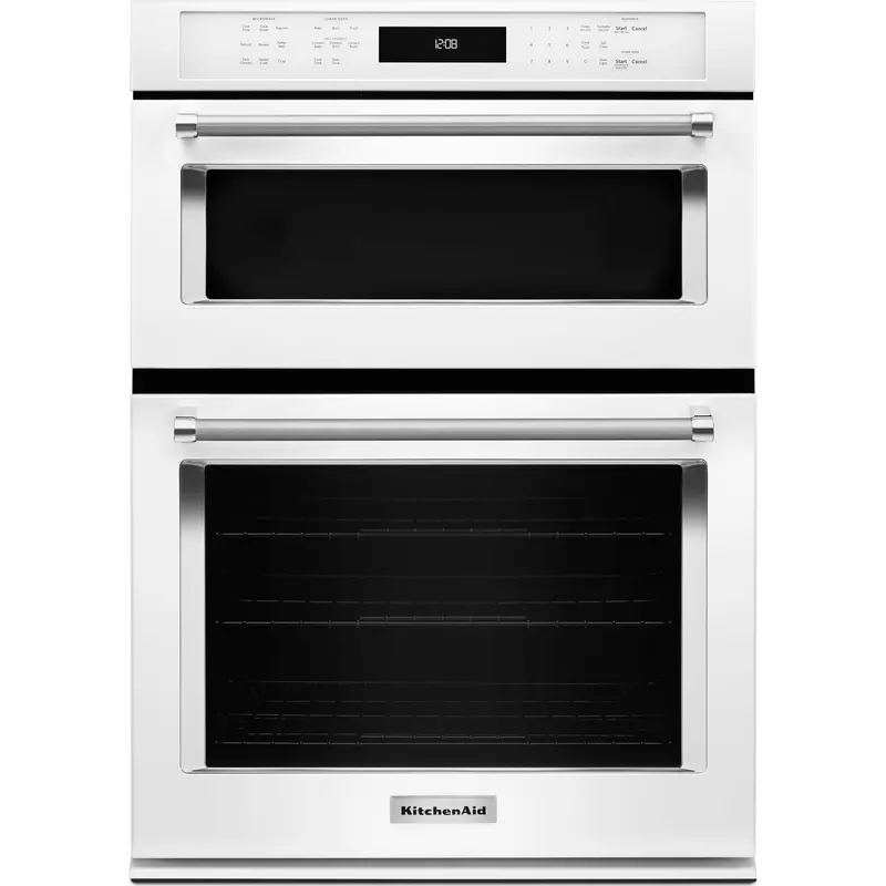 Kitchenaid 27" Combination Wall Oven – True Convection Lower Oven, White (Koce507Ewh) 1