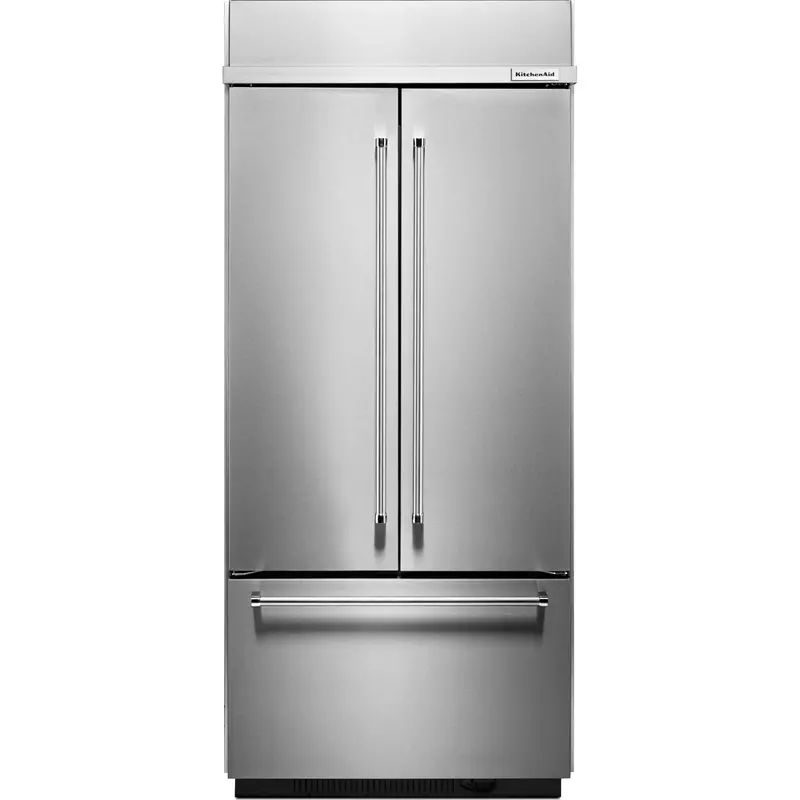 Kitchenaid 36" Built-In French Door Refrigerator – 20.8 Cu. Ft., Platinum Interior, Stainless (Kbfn506Ess) 1