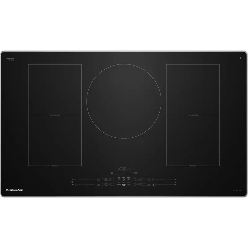 Kitchenaid 36-Inch Induction Cooktop – 5-Zone Black Glass Surface With Touch Controls 1
