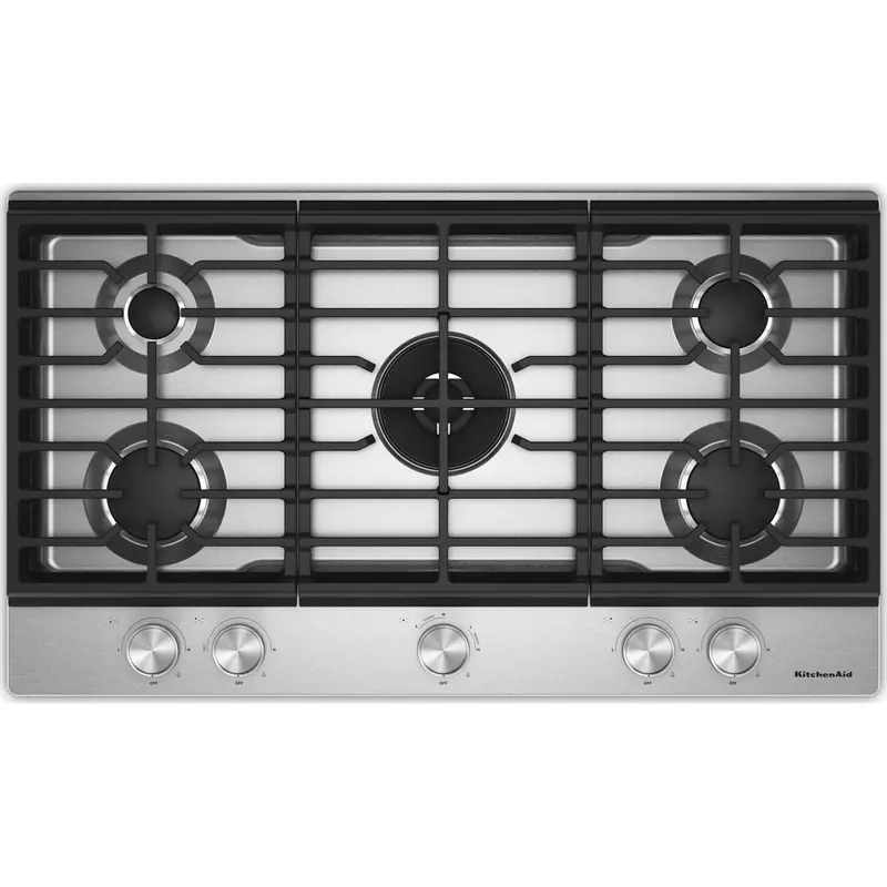 Kitchenaid 36-Inch Stainless Steel Gas Cooktop (Kcgk536Sss) 1
