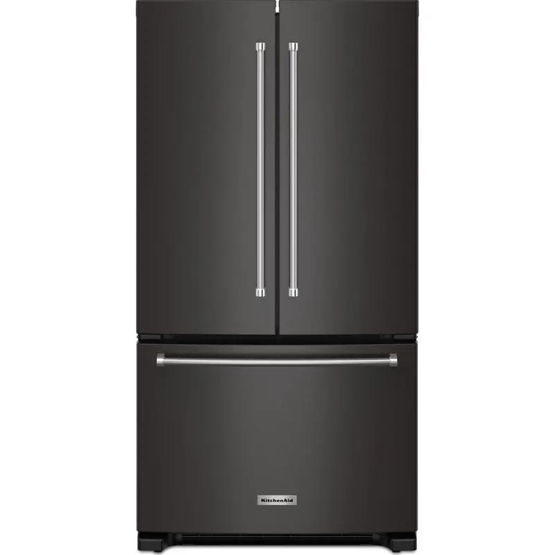 Kitchenaid Counter-Depth French Door Refrigerator – 20 Cu. Ft., Black Stainless Steel With Interior Water Dispenser 1