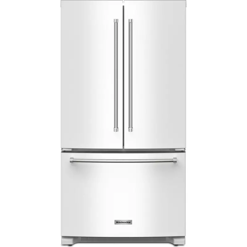 Kitchenaid Counter-Depth French Door Refrigerator – 20 Cu. Ft., White, With Interior Water Dispenser (Krfc136Rwh) 1