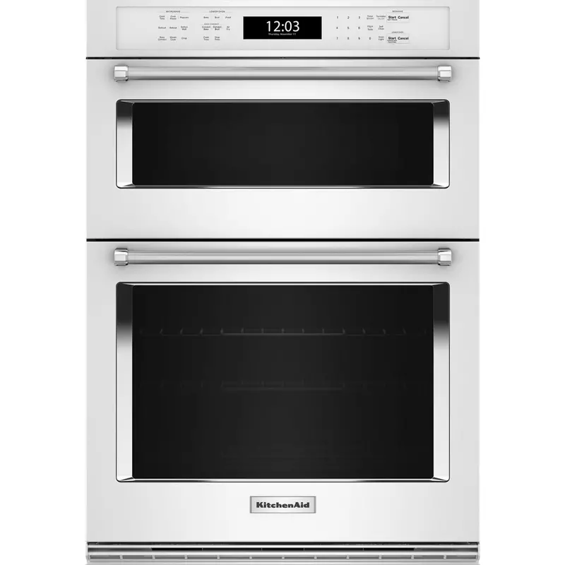 Kitchenaid Koec530Pwh – 30-Inch Built-In Microwave Wall Oven Combo With Air Fry Mode, White Finish 1
