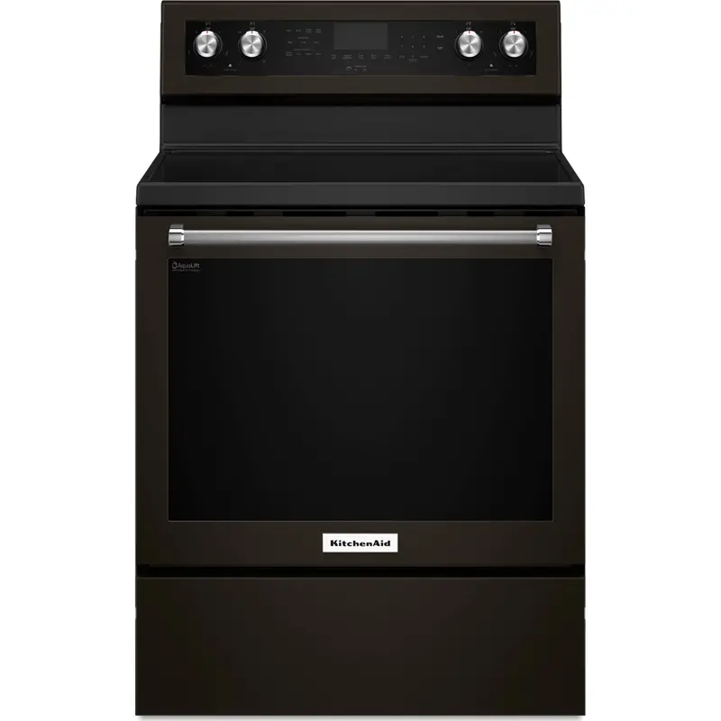 Kitchenaid Ykfeg500Ebs 30" Electric Convection Range – Black Stainless Steel 1