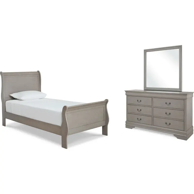 Kordasky 5-Piece Twin Sleigh Bedroom Set – Solid Wood Construction With Vintage Charm 1