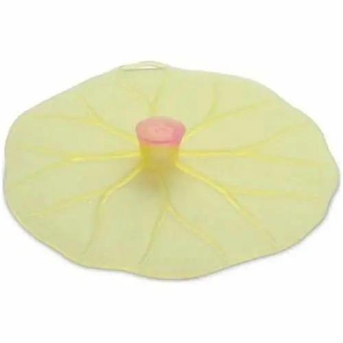Large Round Silicone Lid – Yellow Lillypad Theme 2