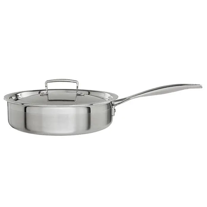Le Creuset 24Cm Tri-Ply Stainless Steel Sauté Pan With Lid 1